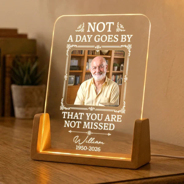 Custom LED Light Frame With Soft Glow, Not A Day Goes By Memorial Creative Gift for Family