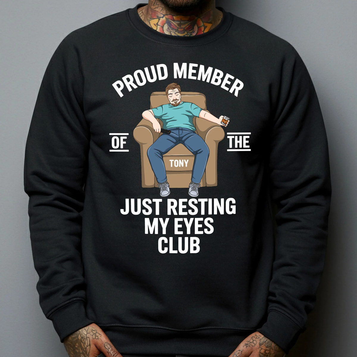 Proud Member Just Resting My Eyes Club Classic Tee - Laid-Back Funny Shirt, Personalized Gift for Dad or Friend