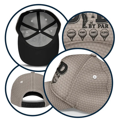 Classic Cap with Best Dad By Par Artwork, Custom Golf Course Style, Creative Gift He'll Wear