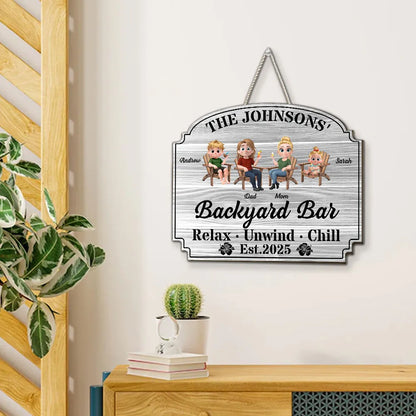 Custom Wooden Sign, Poolside Paradise Relax Unwind Chill, Creative Gift For Family