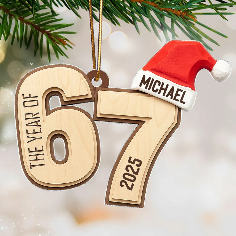 Personalized Acrylic Ornament 67 Gingerbread Design, Teen Slang Christ ...