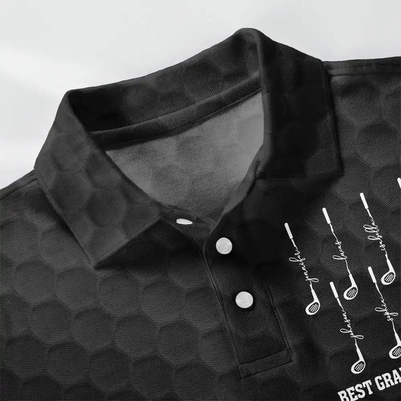 Personalized Golf Printed Polo Shirt For Dad, Best Dad By Par Unique Gift For Father's Day