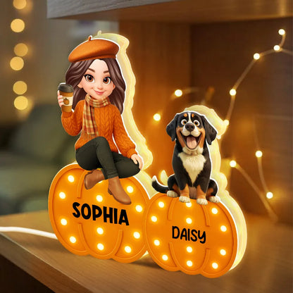 Personalized Pumpkin Light Box - Perfect Fall Décor for You and Your Pet
