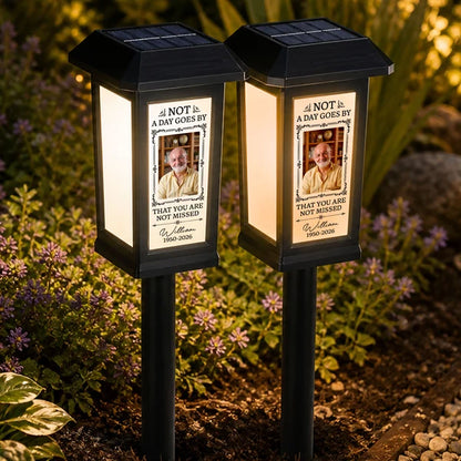 Personalized Solar Garden Stake Light with Loved One Portrait, Unique Memorial Gift for Family