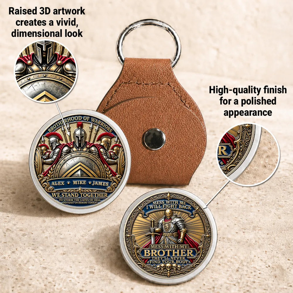 3D Printed Pocket Hug, We Stand Together Warrior Art, Personalized Creative Gift for Brother