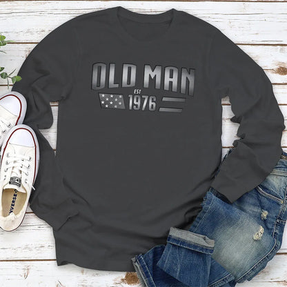 Personalized Old Man Classic Tee, Bold Vintage Graphic, Unique Gift for Dad or Husband