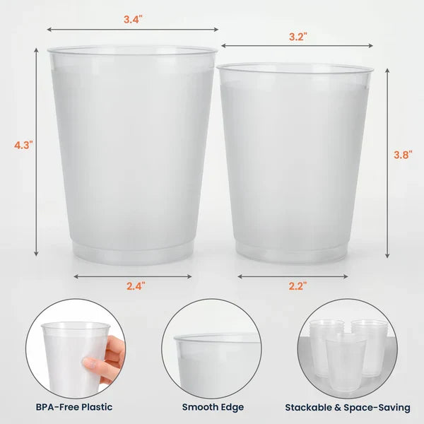 Personalized Frosted Plastic Cup with Custom Portrait, Colorful Birthday Keepsake and Unique Gift for Family