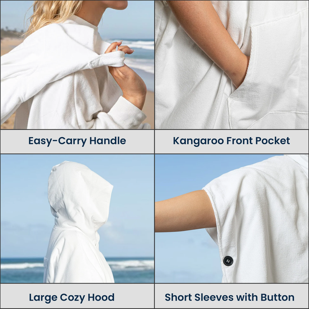 Personalized Hooded Pocket Beach Towel for Mom, This Mommy Belongs To, Unique Beach Gift