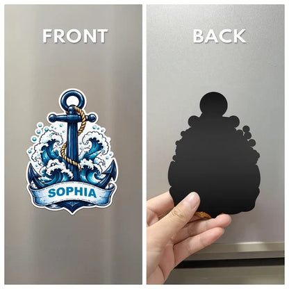 Personalized Acrylic Magnet, Nautical Anchor Cruise Door Decor, Unique Gift for Family Travelers