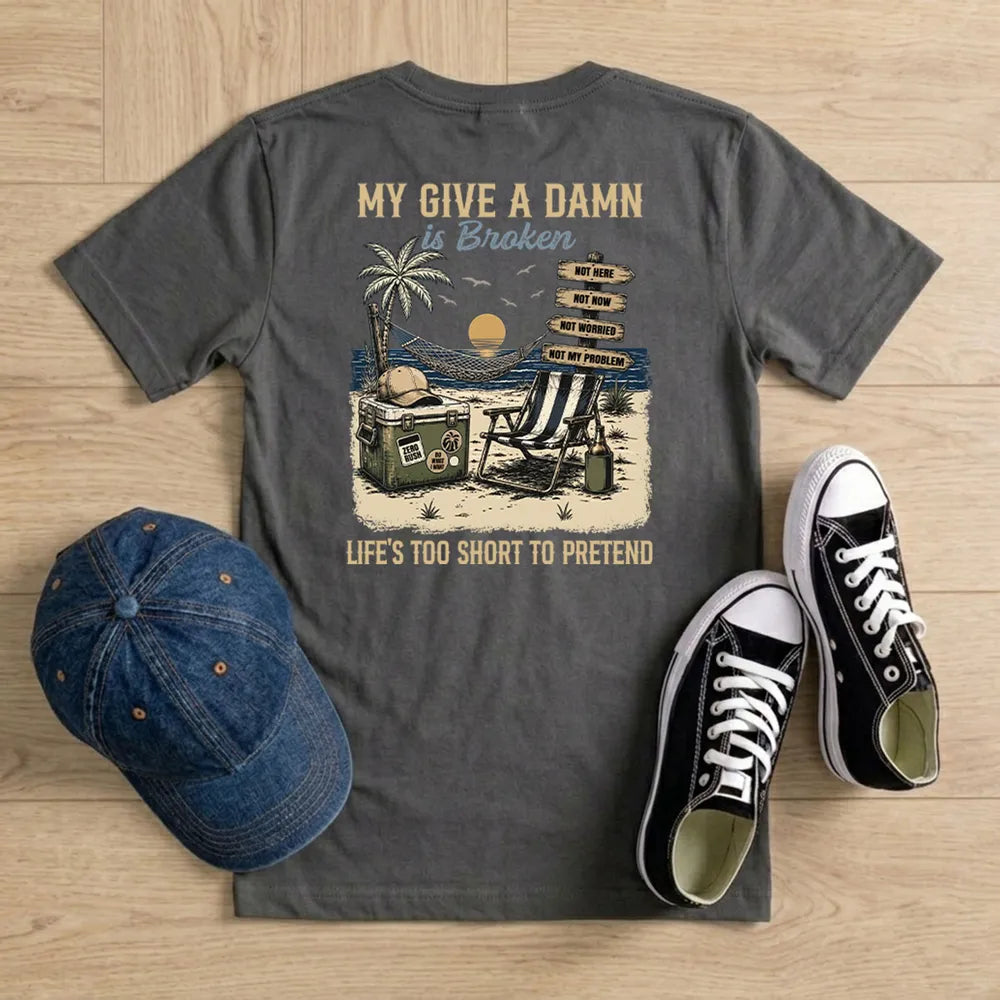 Dual Print Classic Tee, Custom Not My Problem Vacation Shirt, Unique Gift for Husband or Friend
