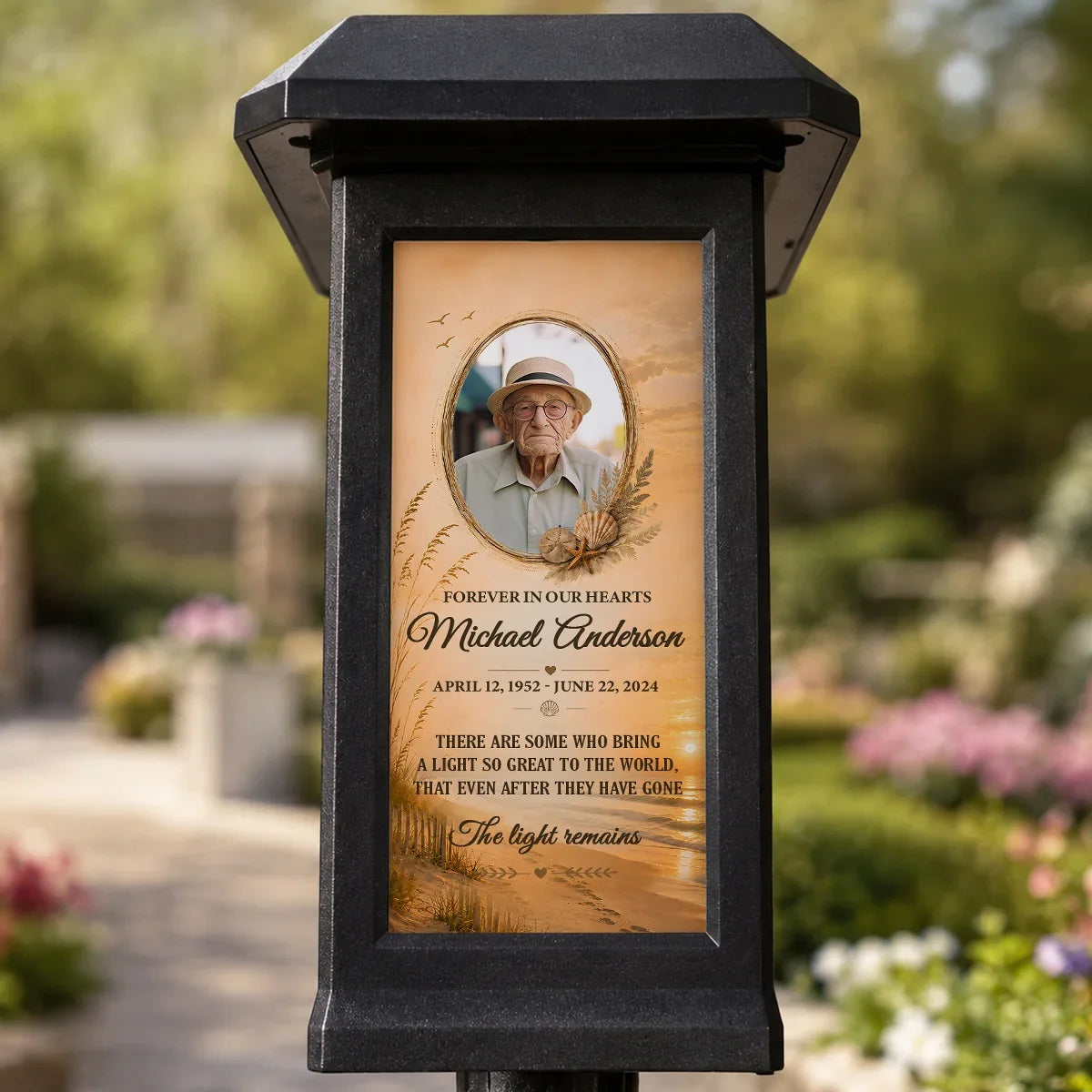 Personalized Solar Garden Stake Light, Forever in Our Hearts Tribute, Creative Remembrance Gift for Family