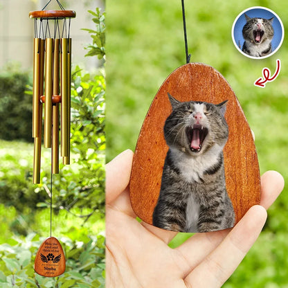 Metal Tube Wind Chime, Personalized Pet Memorial for Garden, Hear the Wind and Think of Me, Creative Gift for Pet Owner