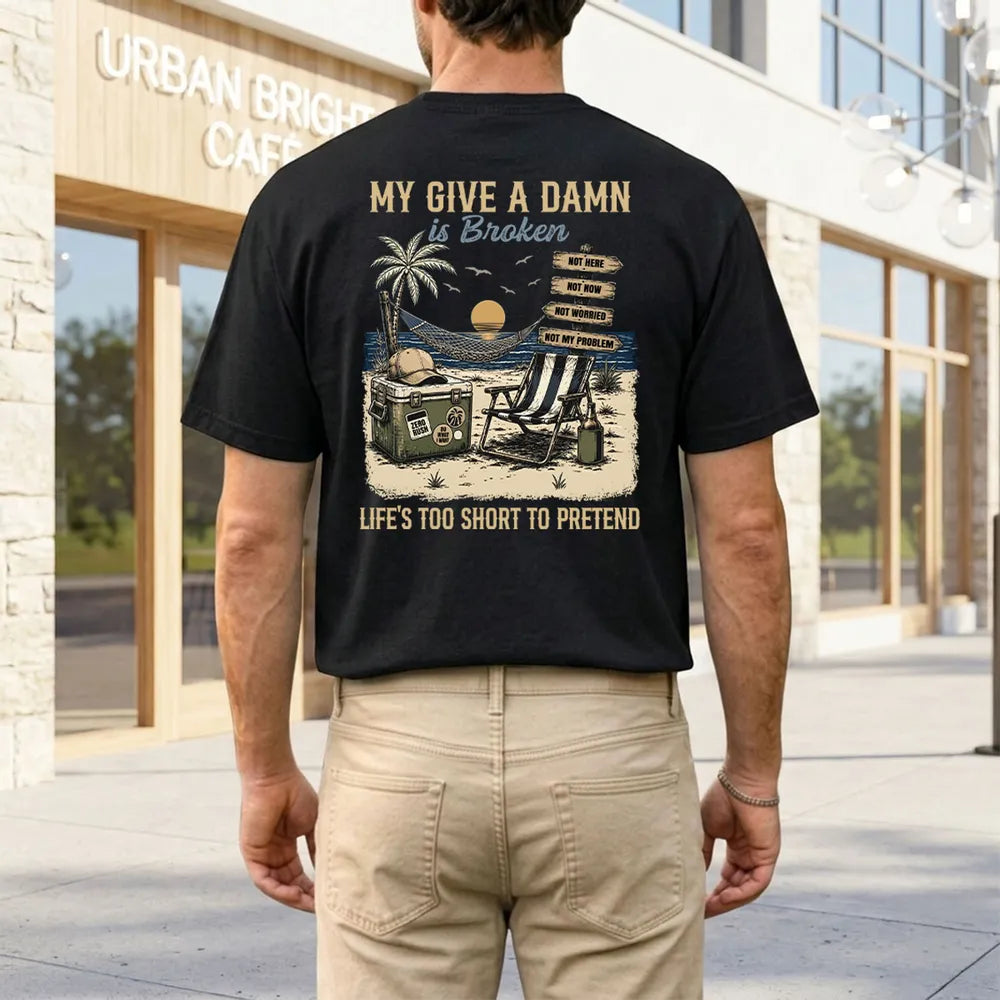 Dual Print Classic Tee, Custom Not My Problem Vacation Shirt, Unique Gift for Husband or Friend