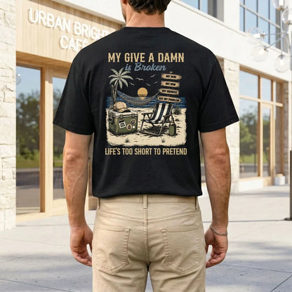 Dual Print Classic Tee, Custom Not My Problem Vacation Shirt, Unique Gift for Husband or Friend
