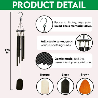 Metal Tube Wind Chime, Personalized Pet Memorial for Garden, Hear the Wind and Think of Me, Creative Gift for Pet Owner