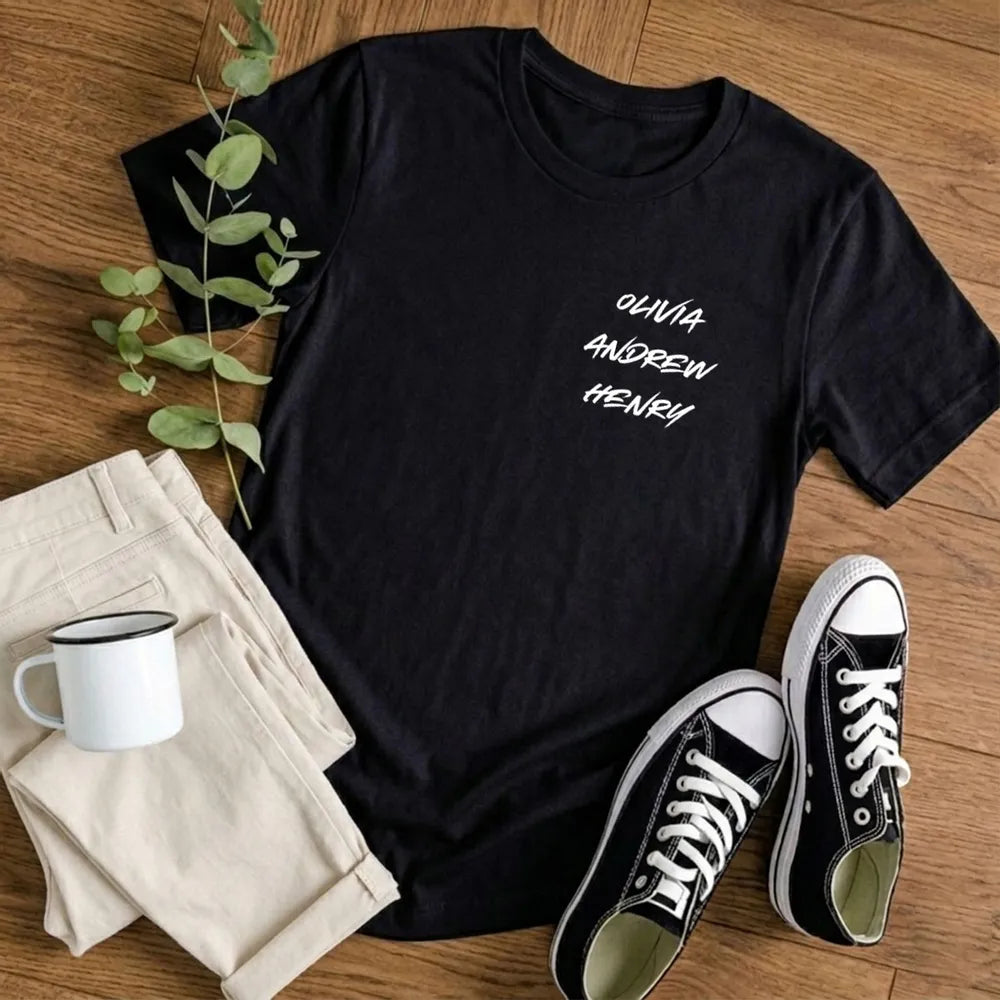 Personalized Smile In My Mugshot Dual Print Classic Tee, Protective Parent Humor, Creative Gift for Dad