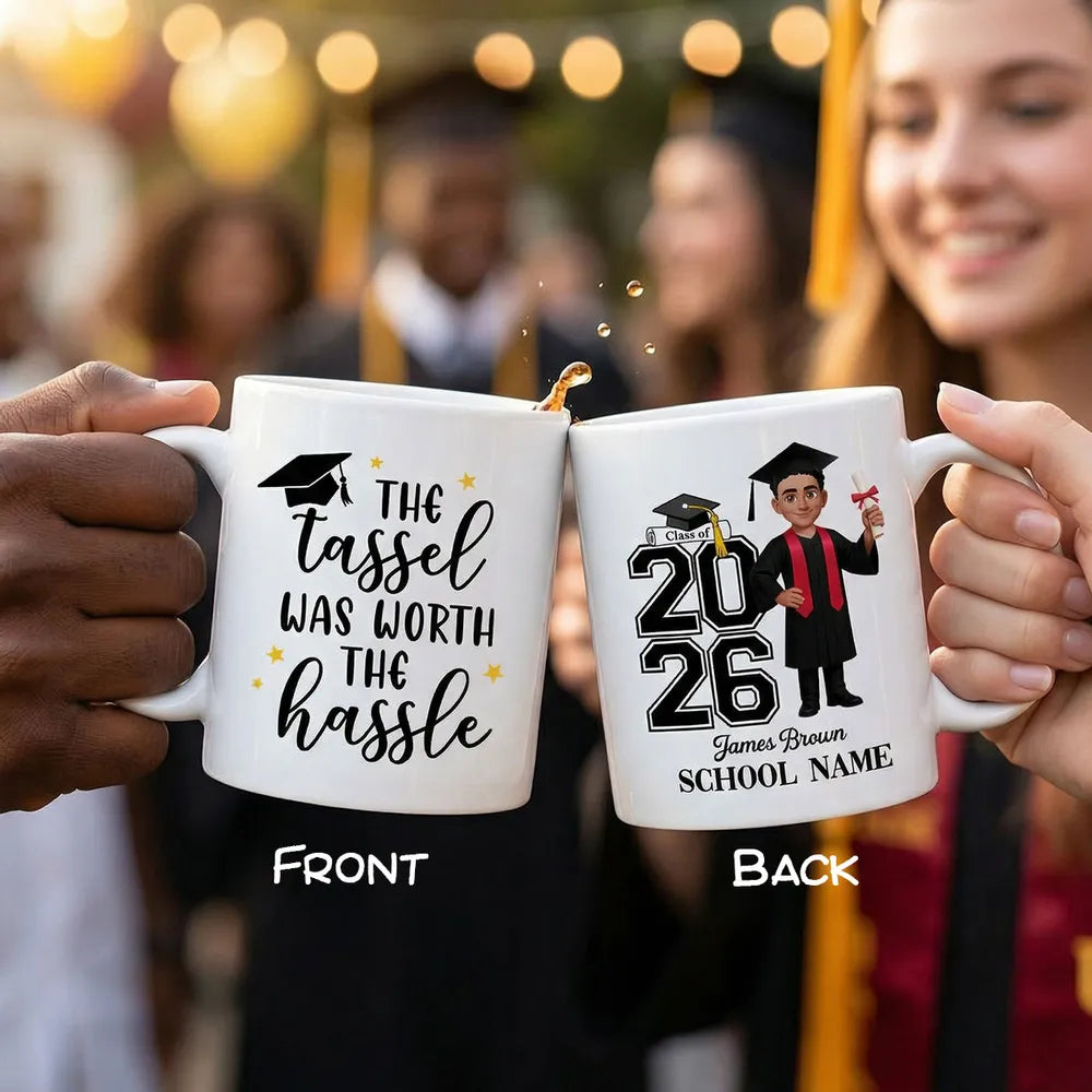 Class Of Graduation Ceramic Mug, Personalized Keepsake With Graduate G ...