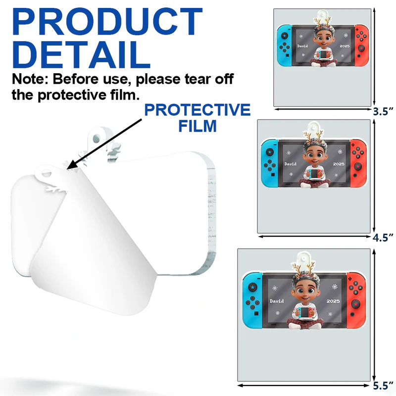 Gaming Themed Acrylic Ornament with Cute Character Design – Perfect Gift for Game Lovers