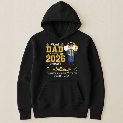 Proud Family Graduation Classic Tee, Personalized Matching Shirt Gift for Mom Dad Grandma at the Ceremony