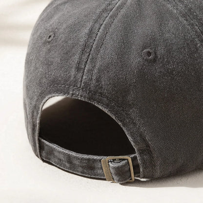 Personalized Washed Denim Baseball Cap, Out Of Breath Hiking Club Sloth, Unique Gift for Hikers