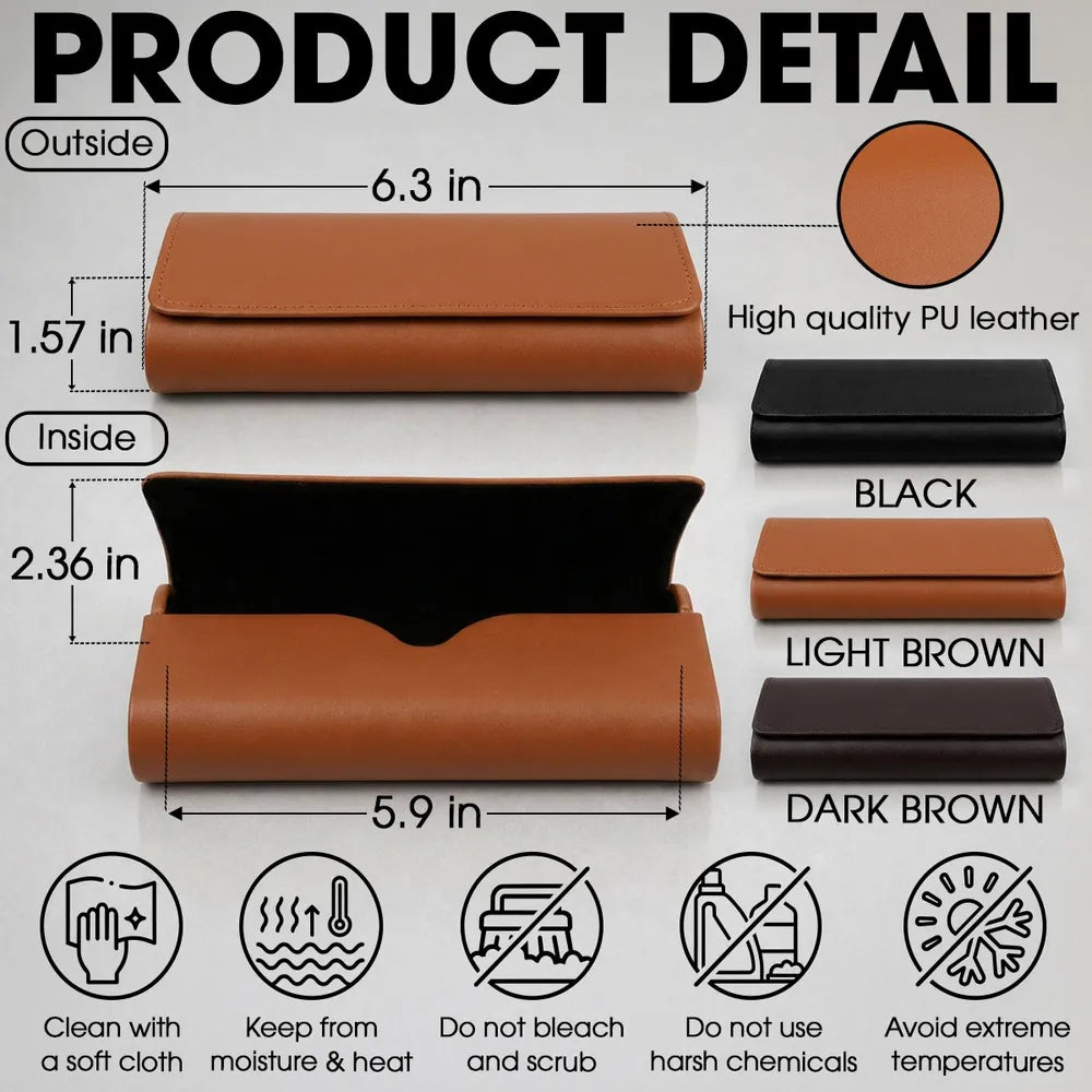 Classic Edition Leather Eyeglass Case for Dad, Custom Nostalgic Keepsake and Creative Gift