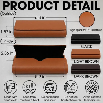 Classic Edition Leather Eyeglass Case for Dad, Custom Nostalgic Keepsake and Creative Gift