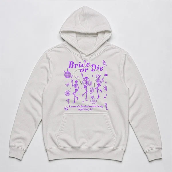 Personalized Classic Tee, 'Til Death Do Us Party, Laughing Bridal Crew Keepsake and Creative Gift for Bride
