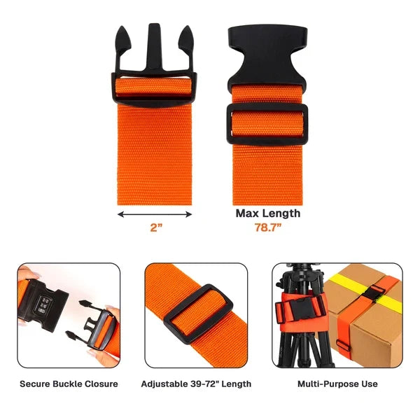 Personalized Standard Buckle Luggage Strap, Colorful Airport Travel Accessory, Unique Gift for Travelers