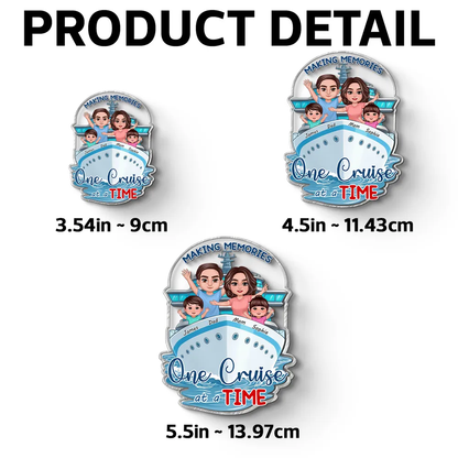 Personalized Acrylic Magnet Cruise Ship Family Waving Door Decor Making Memories One Cruise at a Time Unique Gift