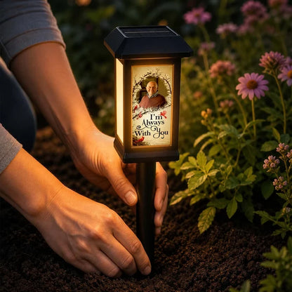 Personalized Solar Garden Stake Light, Always With You Cardinal Memorial, Unique Gift for Family