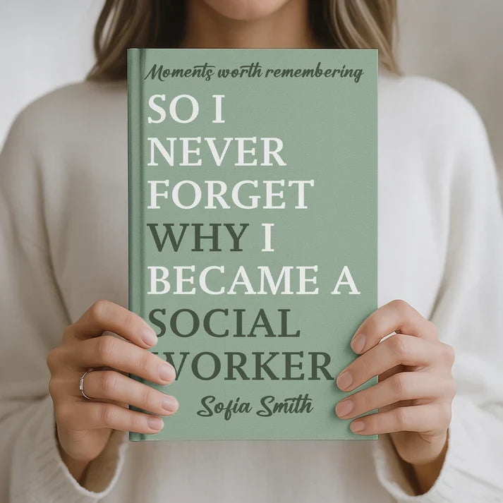Personalized Hardcover Journal, Pastel Profession Quote, Unique Desk Gift for Teachers & Coworkers