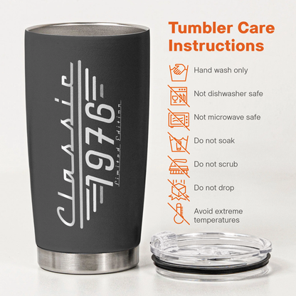 Black Insulated Travel Tumbler with Vintage Typography, Creative Birthday Gift for Husband or Dad