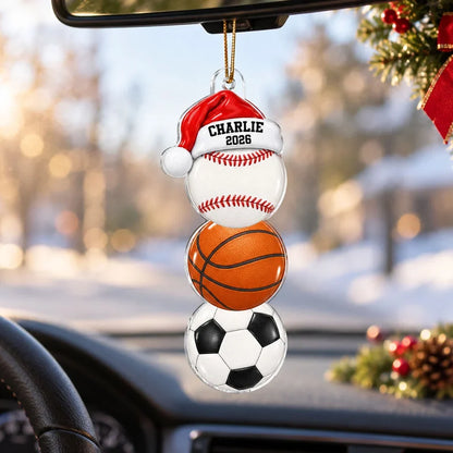 Personalized Acrylic Ornament, Celebrate Their Game on the Christmas Tree, Creative Gift for Kids and Sports Fans