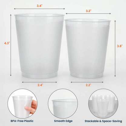 Personalized Halloween Frosted Plastic Cups with Custom Name & Initial, Cute Spooky Party Gift for Family & Friends