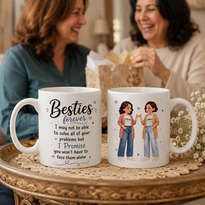 Personalized Mug with Pinky Promise Friends, Unique Creative Gift for Close Friend, Warm Daily Coffee Keepsake