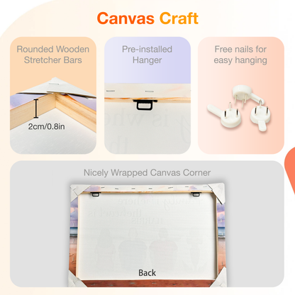 Gothic Couple Canvas – "I Love You to the Moon and Back" Romantic Home Decoration