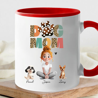 Cartoon Dog Mom Custom Mug – A Unique Surprise for Mother's Day, Valentine's Day, or Pet Lovers