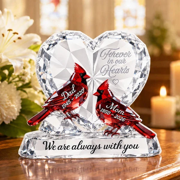 Forever in Our Hearts Shaped Acrylic Block Plaque, Personalized Creative Sympathy Gift for a Friend