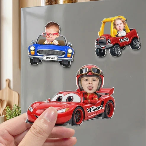 Personalized Soccer Kid Acrylic Magnet, Custom Face Player Fridge Decor, Unique Gift for Young Athletes