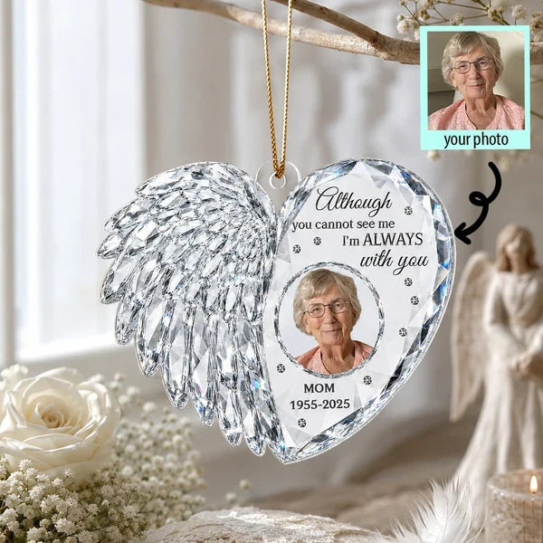 Always With You Acrylic Ornament, Personalized Dad Memorial for the Christmas Tree, Creative Sympathy Gift for Family