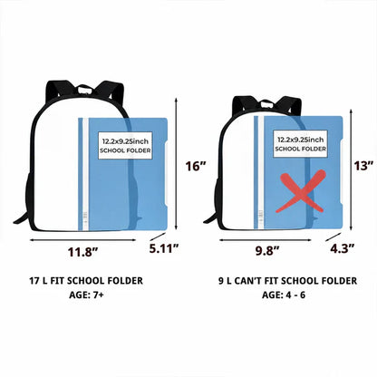 Personalized Kids School Backpack, Baseball Jersey & Bat Design, Unique Gift for Young Players