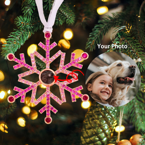 Capture Your Love in Sparkling Elegance - Personalized Photo Ornament