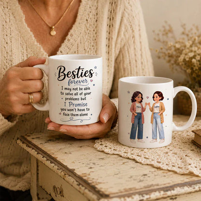 Personalized Mug with Pinky Promise Friends, Unique Creative Gift for Close Friend, Warm Daily Coffee Keepsake