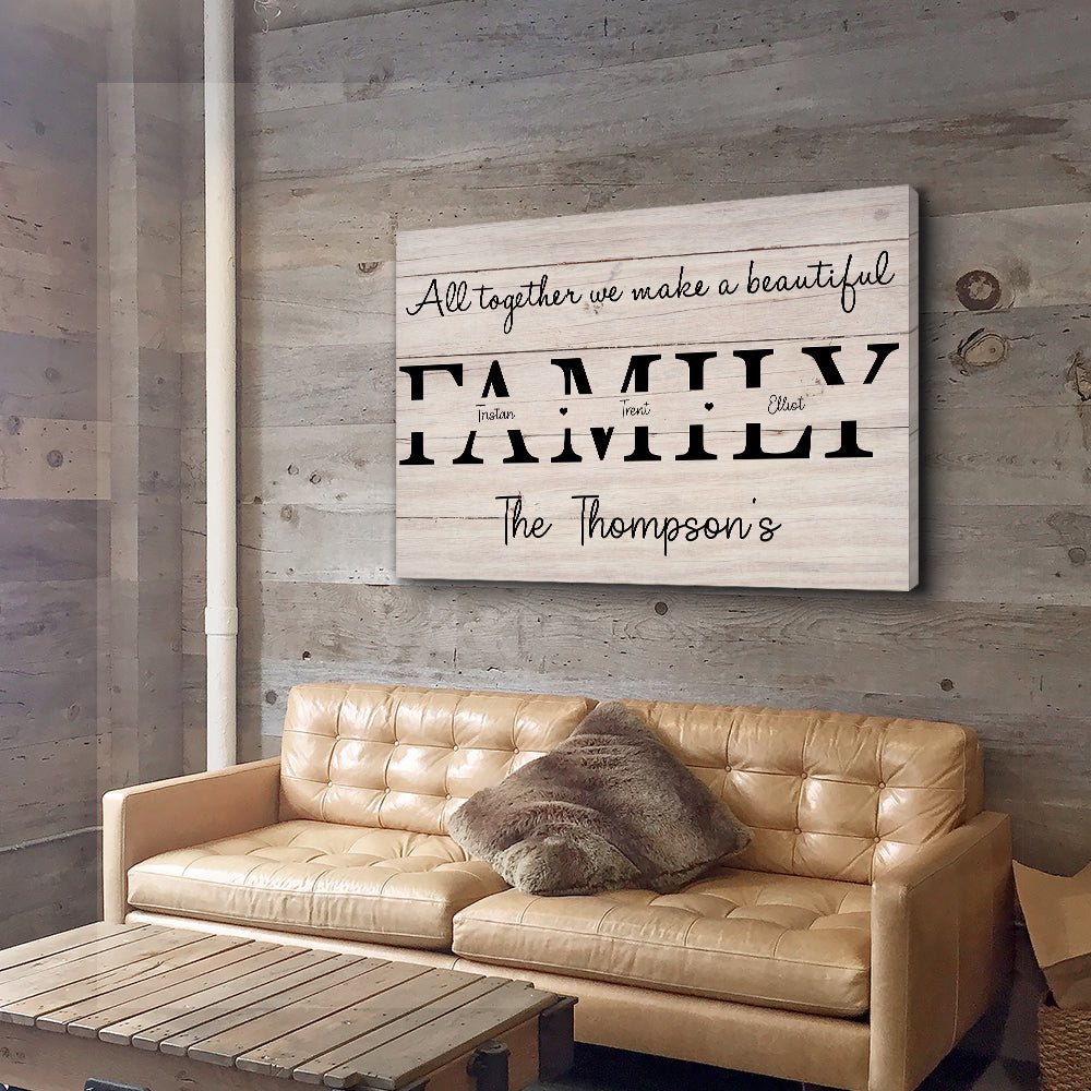 Family Is All - Personalized Custom Photo Canvas - Blithe Hub