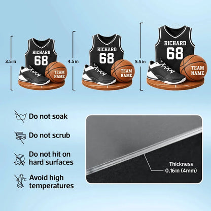 Basketball Jersey Acrylic Ornament – Custom Design, Perfect Gift for Sports Lovers