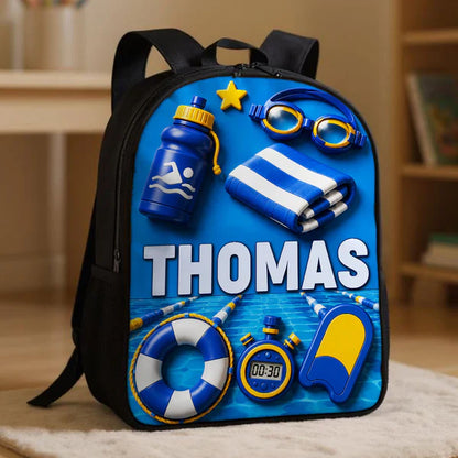 Kids School Backpack, Personalized Sports Design for Classroom Days, Unique Gift for Son or Daughter