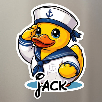 Personalized Acrylic Magnet, Surfing Duck Cruise Door Sign, Unique Creative Gift for Family Vacation