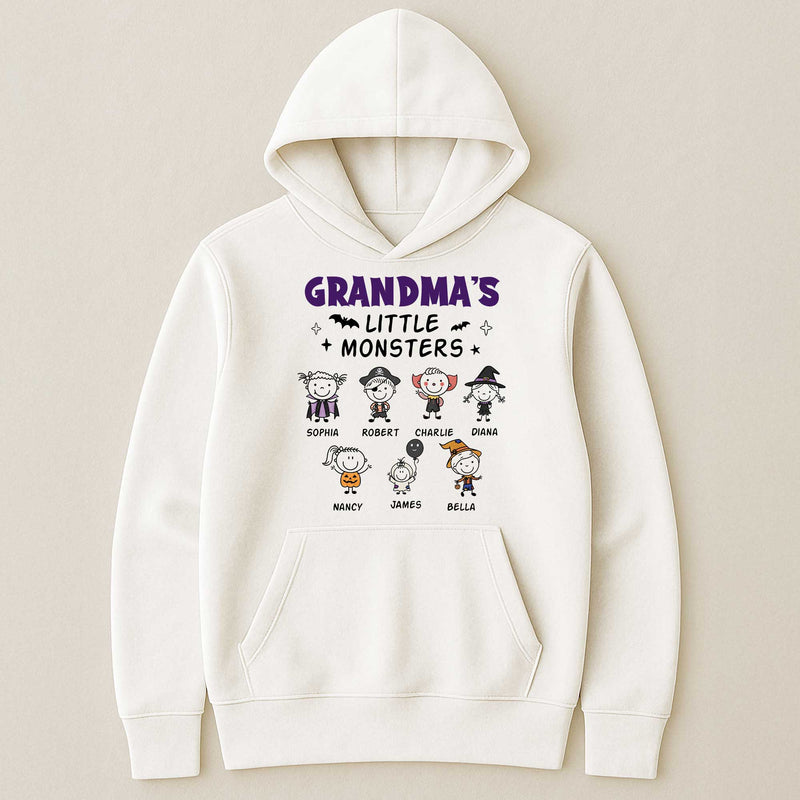 Grandma's Little Monsters Classic Tee, Custom Kids Doodle Shirt, Creative Gift For Grandma