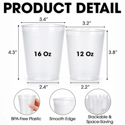 Personalized Frosted Plastic Cup, Grandkids Spoiled Here, Backyard BBQ, Unique Gift for Grandparents