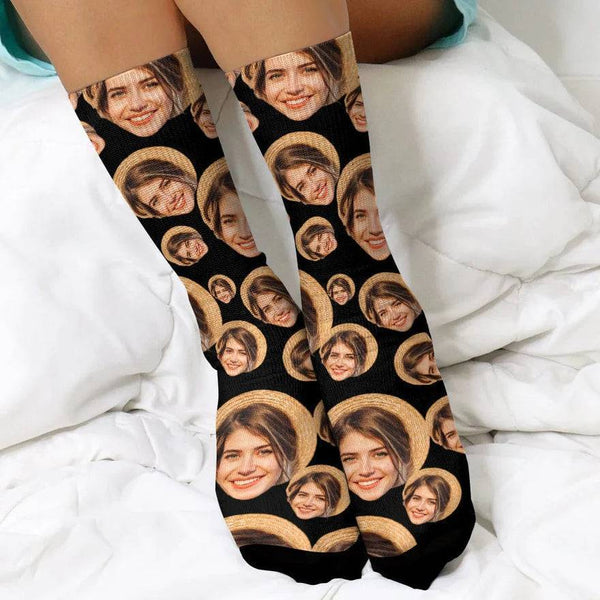 Smile with Every Step - Personalized Photo Socks for Him & Her - Fun & Unique Gift Idea